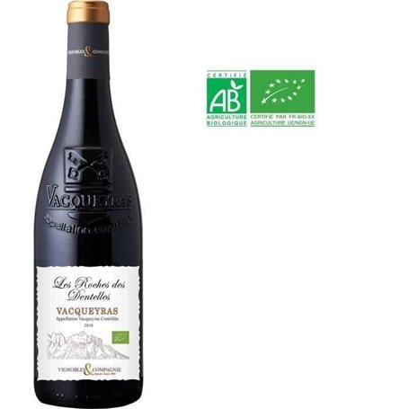 Les Roches des Dentelles 2018 AOC Vacqueyras - Vin rouge de la Vallée du Rhône - Bio