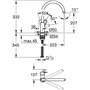 Robinet de cuisine évier monocommande BAULOOP bec haut pivotant - GROHE  31368001