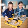 Kinetic Sand SABLE MAGIQUE - MALLETTE DE CONSTRUCTION 907 G + 3 ACCESSOIRES - Emportez Votre Sable À Modeler Partout & S