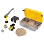 Kinetic Sand SABLE MAGIQUE - MALLETTE DE CONSTRUCTION 907 G + 3 ACCESSOIRES - Emportez Votre Sable À Modeler Partout & S