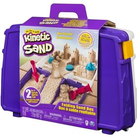 Kinetic Sand SABLE MAGIQUE - Mallette D'activités 907 G - Emporte Ton Sable À Modeler Partout Avec La Malette Repliable & Sculpt