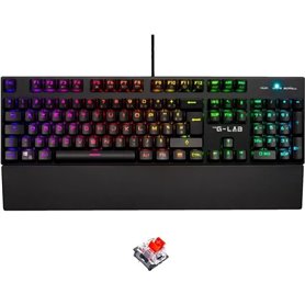 THE G-LAB KEYZ RUBIDIUM CLAVIER MÉCANIQUE RED SWITCH ET RGB COMPLeTEMENT PERSONNALISABLE AVEC REPOSE-POIGNET - AZERTY