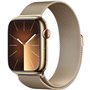 Apple Watch Series 9 GPS + Cellular - 45mm - Boîtier Acier Or - Bracelet Gold Milanese Loop
