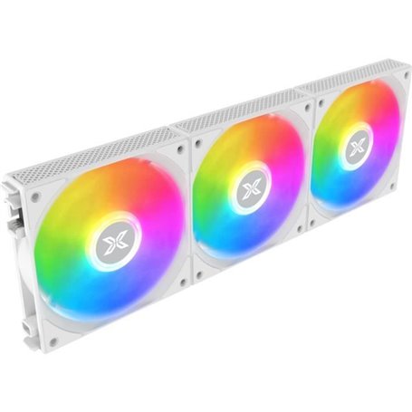 XIGMATEK - Starlink Arctic (Blanc) (Pack de 3) - Ventilateurs 3x120mm A-RGB pour boitier PC