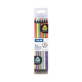 Crayons de couleur Milan 7123306 Phosphorescent Métallisé (6 Unités)