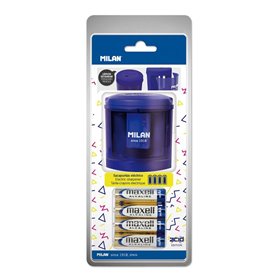 Taille-crayon Milan BWM10149 Bleu Blanc Plastique