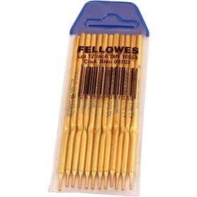 Recharge pour stylo Fellowes 0910301 Bleu Doré (12 Unités)