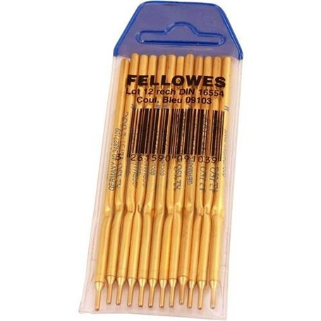 Recharge pour stylo Fellowes 0910301 Bleu Doré (12 Unités)