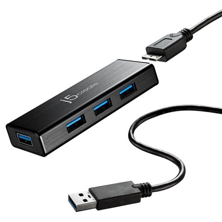 j5create JUH340-N HUB USB 3.0 à 4-Port - UE/RU