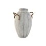 Vase Home ESPRIT Blanc Métal Corde 20 x 20 x 33 cm