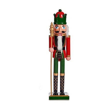 Figurine Décorative Rouge Vert Casse-Noisette 18