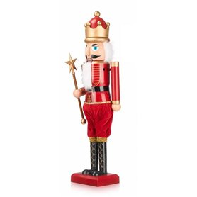 Figurine Décorative Casse-Noisette Rouge Musique Mouvement Extensible Plastique