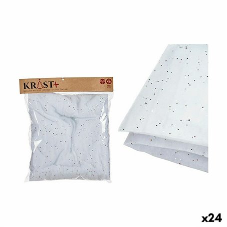 Tapis Paillettes Enneigé Blanc (24 Unités)