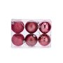 Lot de boules de Noël Rose PVC Ø 8 cm (24 Unités)