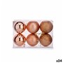 Lot de boules de Noël Cuivre Plastique 8 x 9 x 8 cm (24 Unités)