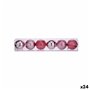 Lot de boules de Noël Rose Plastique Ø 8 cm (24 Unités)