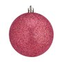 Lot de boules de Noël Rose Plastique Ø 8 cm (24 Unités)