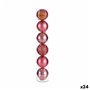 Lot de boules de Noël Rose Plastique 8 x 9 x 8 cm (24 Unités)