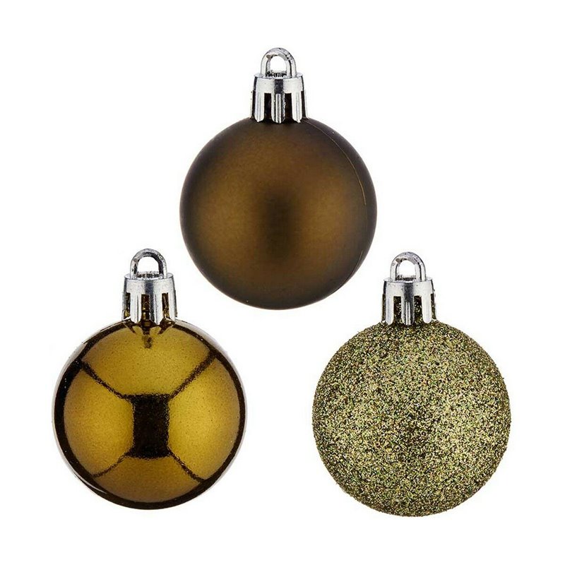 Image secondaire de Lot de boules de Noël 4 x 5 x 4 cm Vert Plastique (12 Unités)