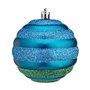 Lot de boules de Noël Ø 8 cm Bleu Vert PVC (12 Unités)