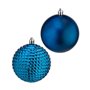 Lot de boules de Noël Bleu Plastique Ø 8 cm (6 Unités)