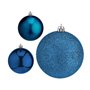 Lot de boules de Noël Bleu Plastique 7 x 8 x 7 cm (12 Unités)