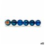 Lot de boules de Noël Bleu Plastique 8 x 9 x 8 cm (12 Unités)