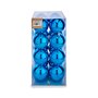 Lot de boules de Noël Bleu Plastique 8 x 9 x 8 cm (12 Unités)