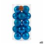 Lot de boules de Noël Bleu PVC (12 Unités)