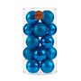 Lot de boules de Noël Bleu PVC (12 Unités)