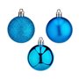 Lot de boules de Noël Bleu Plastique 5 x 6 x 5 cm (12 Unités)