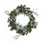 Couronne de Noël Vert Argenté 60 x 13 x 60 cm (4 Unités)