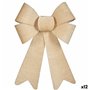 Lien Décorations de Noël Beige PVC 16 x 24 x 4 cm (12 Unités)