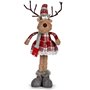 Figurine Décorative Cerf Blanc Marron Rouge Gris 16 x 57 x 22 cm (4 Unités)