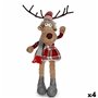 Figurine Décorative Cerf Blanc Marron Rouge Gris 17 x 15 x 60 cm (4 Unités)