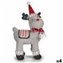 Figurine Décorative renne de noël Rouge Gris 21 x 36 x 36 cm (4 Unités)