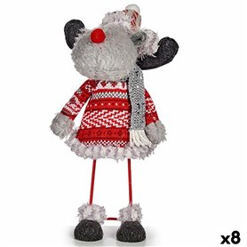 Figurine Décorative renne de noël Rouge Gris 13 x 33