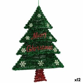 Décorations de Noël Pendentif Sapin de Noël guirlande Lumière LED Rouge Vert polypropylène PET 44 x 58