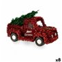 Figurine Décorative Camionnette guirlande Rouge Vert polypropylène PET 15 x 18 x 27 cm (8 Unités)