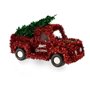 Figurine Décorative Camionnette guirlande Rouge Vert polypropylène PET 15 x 18 x 27 cm (8 Unités)