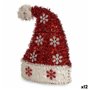 Figurine Décorative Bonnet de Père Noël guirlande Blanc Rouge polypropylène PET 17 x 23 x 9