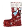 Figurine Décorative Chaussette de Noël guirlande Blanc Rouge polypropylène PET 18 x 23 x 8 cm (12 Unités)