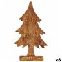 Figurine Décorative Sapin de Noël Doré Bois 5 x 31 x 15