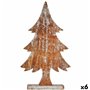 Figurine Décorative Sapin de Noël Argenté Bois 5 x 49