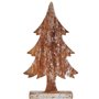 Figurine Décorative Sapin de Noël Argenté Bois 5 x 39 x 21 cm (6 Unités)