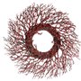 Couronne de Noël Branche Rouge Plastique 50 x 10 x 50 cm (2 Unités)