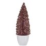 Figurine Décorative Sapin de Noël Rose Doré Plastique 9 x 28 x 9 cm (6 Unités)