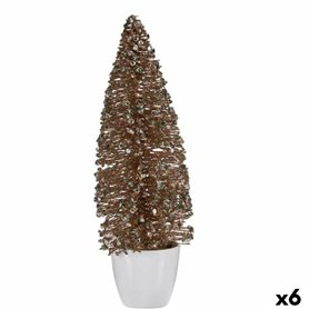 Figurine Décorative Sapin de Noël Menthe champagne Plastique 10 x 33 x 10 cm (6 Unités)