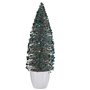 Figurine Décorative Sapin de Noël Bleu Doré Plastique 10 x 33 x 10 cm (6 Unités)