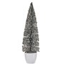 Figurine Décorative Sapin de Noël Argenté Plastique 10 x 38 x 10 cm (6 Unités)